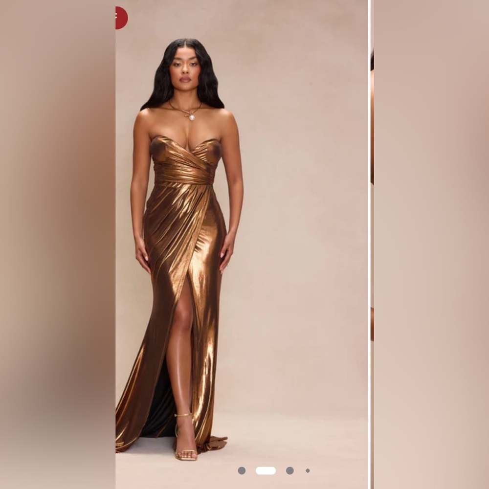 Fashion Nova Copper formal dress